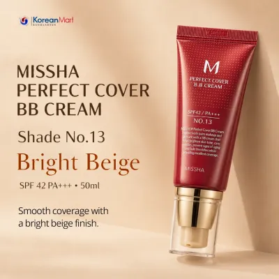 Missha M Perfect Cover BB Cream SPF 42 shade No.13 (Bright Beige) - 50ml